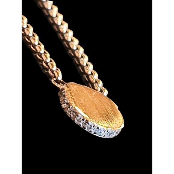 Copper Minimalist Circle/Crystal Necklace - Picture 7 of 7